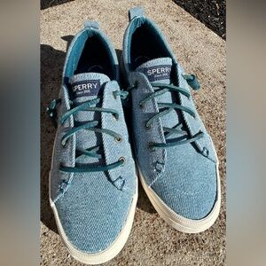 Sperry Blue Canvas Women’s Sneakers, Size 8M